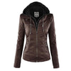 GIANNA  | Damen Lederjacke mit Kapuze